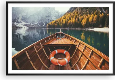 Produktbild von Gerahmtes Poster - Schwarzer Rahmen - £ódŸ Berge Kajak - 91,5x61 cm - Wand Bild - Wanddeko - Wandbilder - Kunstposter - Wandposter - Bilderrahmen - Bilder - Kunstdruck Wanddekoration - P2BAA91x61-4981