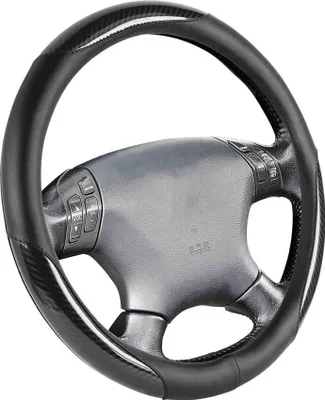 Zdjęcie produktu dla Pokrowiec na kierownicę, Ø 38 cm, pierścień TPE, wzór 1101, czarny PETEX