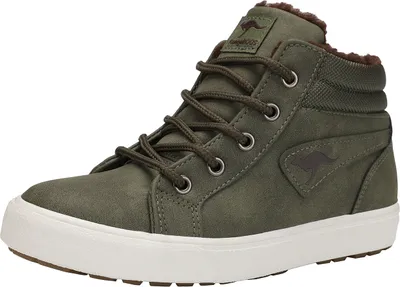 Produktbild von KangaROOS Kavu I High-Top Kinder Sneaker Uni grün gefüttert Winterschuhe, Schuhgröße:33 EU