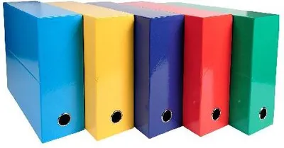 Image de Exacompta 5x Boite transfert dos 90mm Iderama Couleurs assorties 89920E