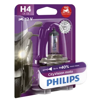 Immagine prodotto di Philips H4 12V 60/55W CityVision Moto +40% 1st. Blister