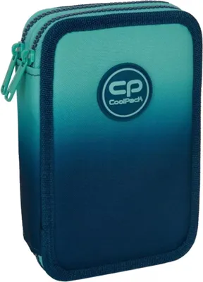 Image de Trousse à crayons double avec accessoires Jumper 2 Bleu dégradé CoolPack F066690