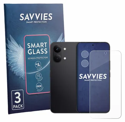 Produktbild von 3x Savvies Schutzglas Folie für Xiaomi Poco X8 Pro Max (Display+Kamera) 9H Panzer Schutzfolie Glas Displayschutz klar transparent