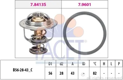 Produktbild von FACET Thermostat Kühlmittel 82°C für MITSUBISHI PAJERO III (V7W, V6W) L 200 (K7T, K6T) OUTLANDER I (CUW) Pajero Sport I SUV (K7, K9)