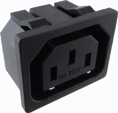 Zdjęcie produktu dla Złącze zimne wtyczka C-13, zatrzaskowe złącze zimne 10 A/250 V
