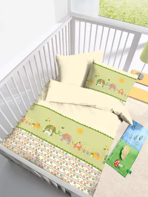Immagine prodotto di Baby fine biber biancheria da letto animali safari 100x135 + 40x60 cm flanella