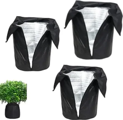 Produktbild von 3er Thermo Topfschutz Pflanzen, 45*50 Cm Winterschutz Hüllen Für Pflanzen , Winterschutz Für Kübelpflanzen, Frostschutz Pflanzen, Pflanzenschutz Winter, Für Topfpflanzen, Sträucher, Bäume, Warm Halten