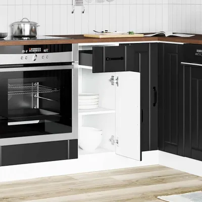 Immagine prodotto di vidaXL Base da cucina Lucca nero in legno