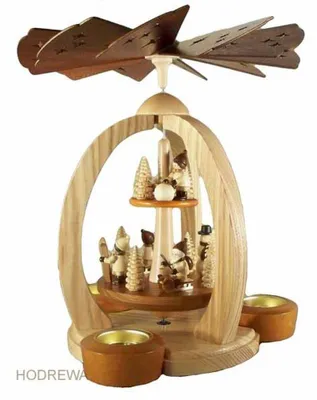 Produktbild von Tischpyramide Winterkinder Wald BxHxT 27x31x27cm NEU
