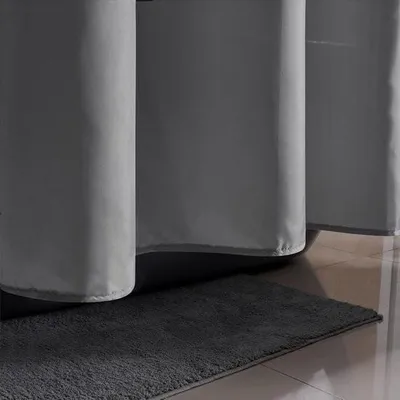 Obrázek produktu pro Sprchový závěs z polyesterové tkaniny odolné proti plísním, voděodolný, pratelný, do rohové vany nebo do koupelny, šedý, 120 x 210 cm.