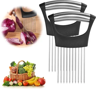 Produktbild von Gemüse- und Zwiebelhalter aus Edelstahl, 2 Stück, multifunktional, für die Küche