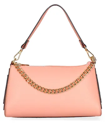 Image de Sac à main Lux pour femmes, en véritable cuir, avec chaîne dorée et bandoulière réglable