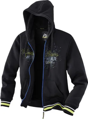 Produktbild von UncleSam Sweatjacke schwarz/royal/limette Gr. S