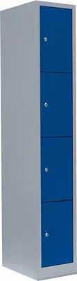 Produktbild von Schließfachschrank Wertfachschrank Fächerschrank Spind 4 Fächer grau/blau 520411