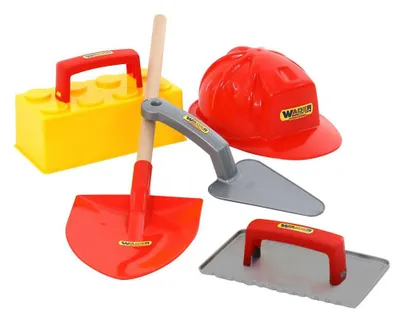 Produktbild von Polesie 50526 Wader Mauerset mit Helm, 5-tlg.