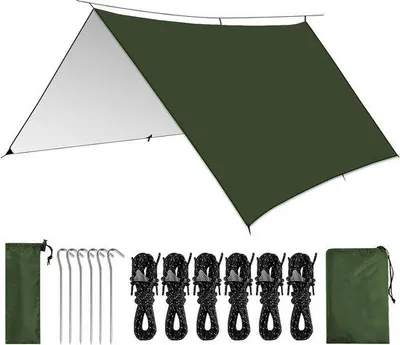 Produktbild von Wasserdichte Zeltplane für Camping, Picknick und Wandern - Ultra Leicht, UV-beständig, mit Ösen