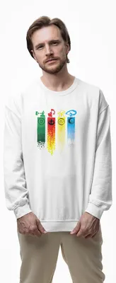 Produktbild von D&B Design Uni Pullover SWAN00002 Last Air Binder Weiß-Größe XL