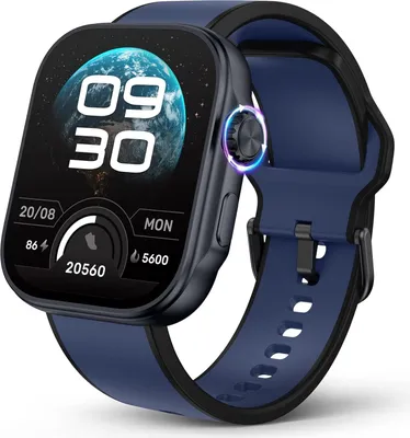 Produktbild von Smartwatch Herren Damen mit Telefonfunktion, 1.99" AMODEL Fitnessuhr Herren, 3ATM Wasserdicht Sportuhr, Blutdruck, Herzfrequenz, SpO2,Android IOS