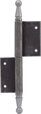 Produktbild von Türband mit Zierkopf - Aufschraubband klassisch, mit Zierkopf, rechts, 90x140mm, Stahl blank