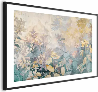 Produktbild von Posterpapier Poster - Tapestry Pattern in Colorful Flowers 60x40 cm Blätter b-H-10012-ao-a