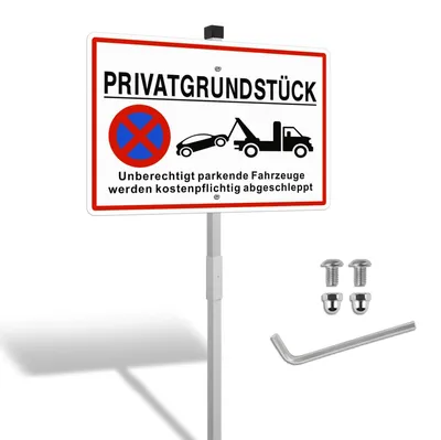 Immagine prodotto di Cartello di parcheggio privato con supporto