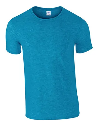 Immagine prodotto di Gildan 64000 | Softstyle Maglietta da uomo con collo alla moda - Colore: Grigio Sport (Heather) - Taglia: 5XL