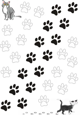 Produktbild von Hermann Schütz Aufkleber Katzenpfoten schwarz-weiß 30 Motive