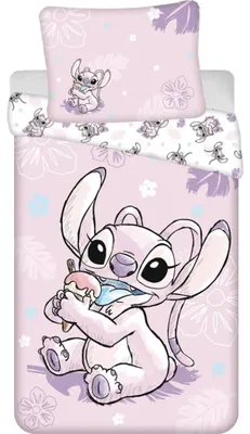 Produktbild von Jerry Fabrics Inklusive Leinen Lilo und Stitch Eiscreme 140x200, 70x90 cm