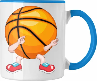 Produktbild von Trendation - Lustige Basketball Tasse Geschenk für Basketball Spieler Coach Trainer (Blau)