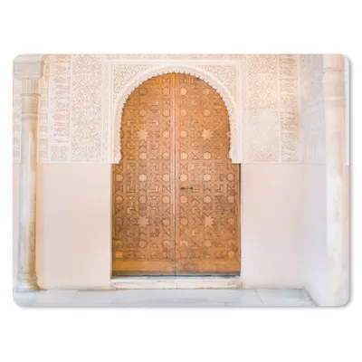 Produktbild von MuchoWow® Mauspad Mousepad Architektur - Tür - Holz - Stein 40x30 cm - Mousepads - Maus Mat - Pad - Mausunterlage - Anti Rutsch