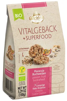 Produktbild von Wicklein Vitalgebäck + Superfood Maracuja Buchweizen 150g