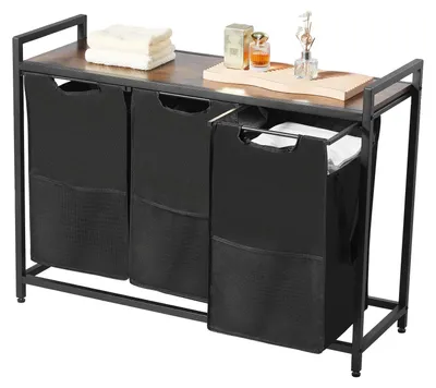 Produktbild von Wäschesortierer, Freistehendes Design, Robuste Stoffkörbe, 4 Fächer