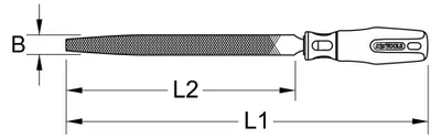 Produktbild von KS TOOLS Feile 962.7102 22mm Kupfer-Beryllium (Nicht-Eisen-Legierung) 340g