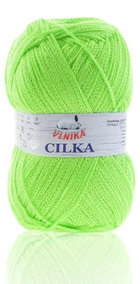 100g Strickgarn CILKA by VLNIKA Klassikgarn Strickwolle mit Schimmereffekt, grün