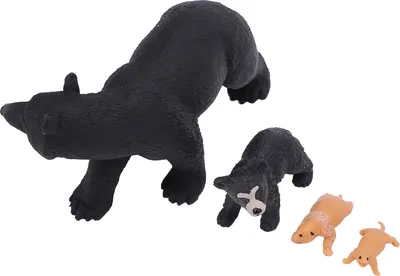Obrázek produktu pro Figurky životního cyklu medvěda černého, sada hraček, biologický model růstu zvířat pro výuku, vzdělávání, dekorace
