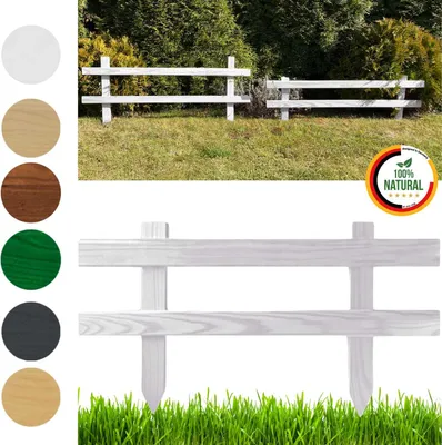 Produktbild von Floranica Gartenzaun 1 stk. 20 cm x 50 cm Weiß Steckzaun Zierzaun Friesenzaun zum Stecken Vorgartenzaun