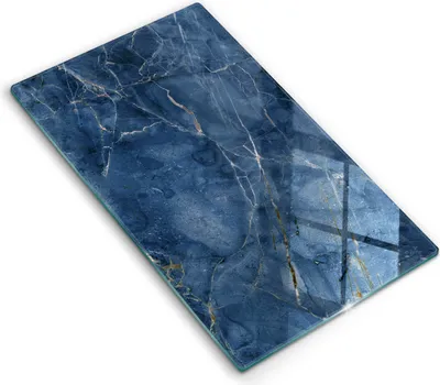 Produktbild von Glasschneideplatte - Herdabdeckplatte - 30x52 cm - Schneidebrett - Spritzschutz - Stein Textur Marmor
