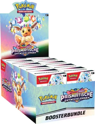 Produktbild von Pokémon Scarlet & Violet Prismatic Evolutions Booster Bundle Display niemiecki