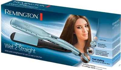 Obrázek produktu pro Remington Wet 2 Straight, Žehlička na vlasy, Teplé, Válcový tvar, Suché/mokré vlasy, 140 °C, 230 °C