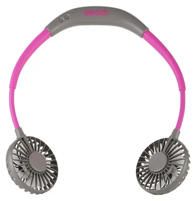 Immagine prodotto di Unold 86699 Ventilatore da collo Breezy Antracite, staffa da collo, regolazione della velocità a 3 livelli, indicatore luminoso a LED, illuminazione a LED