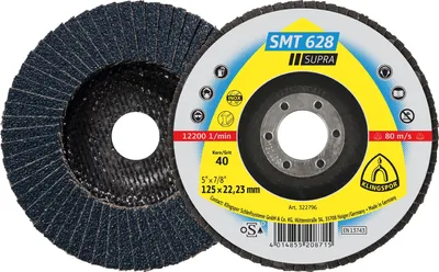 Produktbild von 10 x Klingspor SMT 628 Schleifmopteller, 180 x 22,23 mm Korn 40 gerade