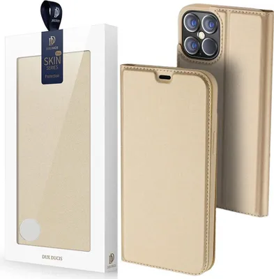 Immagine prodotto di Dux Ducis Skin Pro Kabura Etui Pokrowiec Z Klapką Iphone 12 Pro Max Złoty