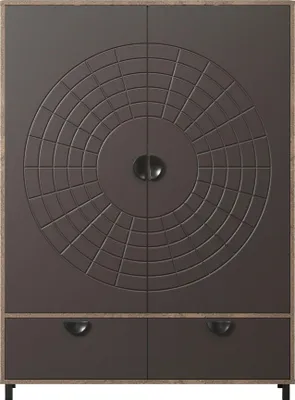 Produktbild von trendteam Wohnen Fusion Highboard, Rostoptik Melamin/Perlbronze Tiefzieh Nachbildung, B/H/T ca. 120/163/42 cm