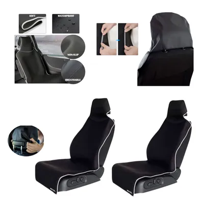 Immagine prodotto di Set di 2 coprisedili universali in neoprene per auto, adatti ai sedili anteriori. Coprisedili impermeabili, protezioni per sedili, rivestimenti per sedili