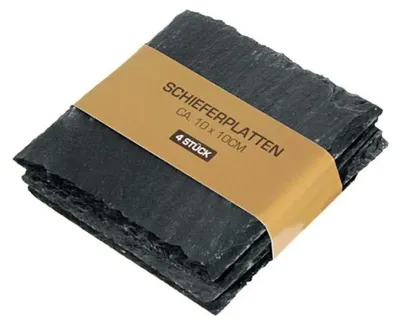 Produktbild von Cepewa Untersetzer - 4x - 10 x 10 cm - Schiefer - fur Glaser