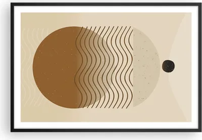 Produktbild von Gerahmtes Poster - Schwarzer Rahmen - Abstraktion Geometrie Minimalismus - 91,5x61 cm - Wand Bild - Wanddeko - Wandbilder - Kunstposter - Wandposter - Bilderrahmen - Bilder - P2BAA91x61-5043