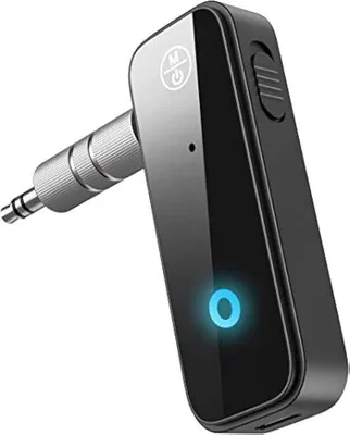 Zdjęcie produktu dla Adapter samochodowy Bluetooth z gniazdem 3,5 mm, nadajnik Bluetooth 5.0, redukcja szumów