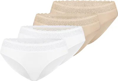 Produktbild von Triumph 4er Pack Feel of Modal Tai Slip Sanftes Material für hohen Tragekomfort, Femininer Spitzenbund für eleganten Look, Bequeme Passform für perfekte Alltagstauglichkeit