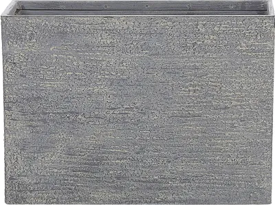 Zdjęcie produktu dla BELIANI Doniczka na zewnątrz do ogrodu szara prostokątna efekt kamienia 34 x 80 x 56 cm nowoczesny wygląd