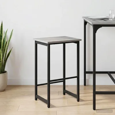 Obrázek produktu pro Maison Exclusive – Barová stolička Sonoma, šedá barva, rozměry 40 x 32 x 64 cm, materiál: dřevotříska